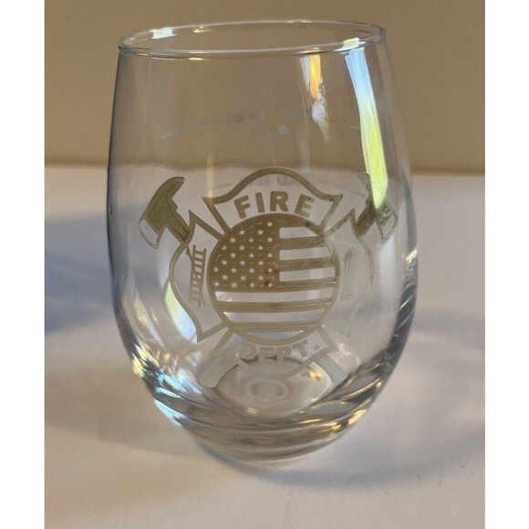 Funny Good Day Bad Day Don't Even Ask Fire Department Double sided Wine Glass - Picture 2 of 4